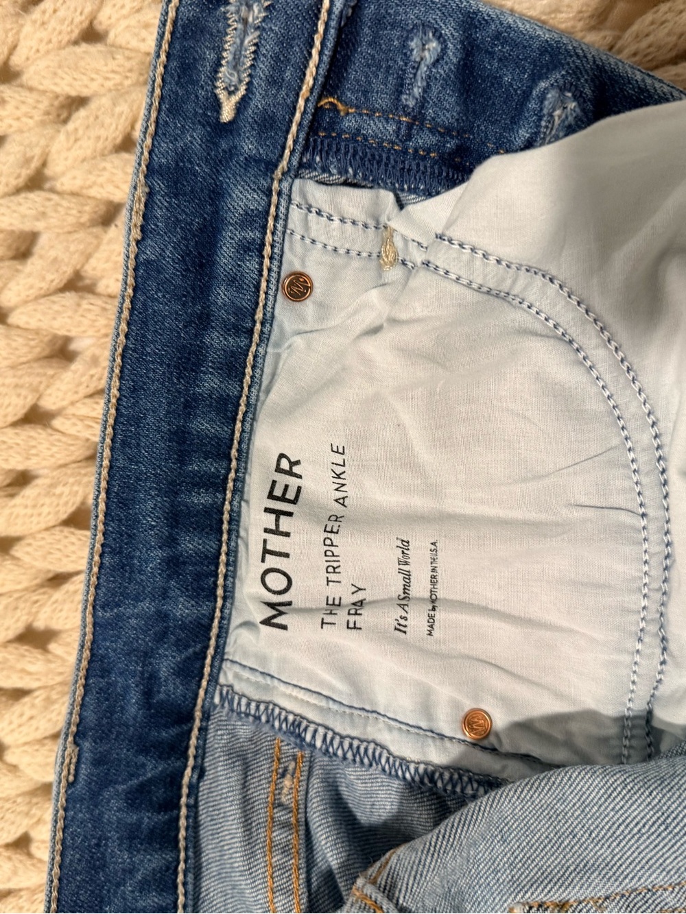 MOTHER The Tripper Ankle Fray Women’s Jeans - It’s a Small World 28